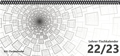 Lehrer - Tischkalender 2022/23: XXL-Tischkalender, Bunt-Kalender Tunnel grau 14,5 x 32,5 cm, quer, Juli 2022 - September 2023