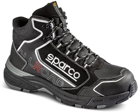 Sparco - Allroad Okayama - ESD S3S SR FO HRO - Scarpe Antinfortunistiche Metal Free ESD con Puntale in Composito - Tomaia Idrorepellente - Suola Antiscivolo e Resistente al Calore - 39 EU