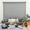 Graywind Customised Smart Blackout Roller Blinds Compatible with Alexa Google, Thermal Insulated Rechargeable Electric Blinds with Remote, Triple Weaved Fabric Motorised Window Shades, Light Grey