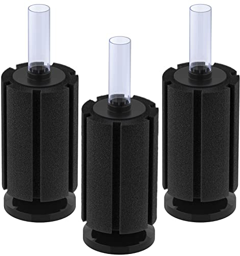 Pawfly Aquarium Bio Schwamm Filter Quiet Betta Fry Shrimp und kleine Fische Schaumstofffilter für Aquarien bis zu 80 Liter,3 Pack