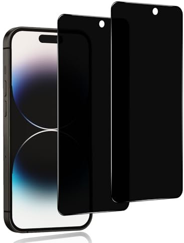 für iPhone 14 Pro Sichtschutz Panzerglasfolie, [2 Stück] Anti Spy Displayschutzfolie,Privatsphäre Schutzfolie 9H Härte Gehärtetes Glas Folie Blasenfrei Blickschutzfolie