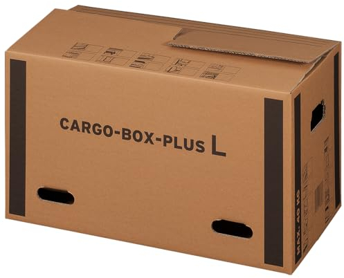 karton-billiger | Umzugskarton Umzugskiste Bücherkarton Faltkarton 1-2-wellig extra stabil | 10 Größen (Spedition - Plus L - 640 x 340 x 360mm, 10)