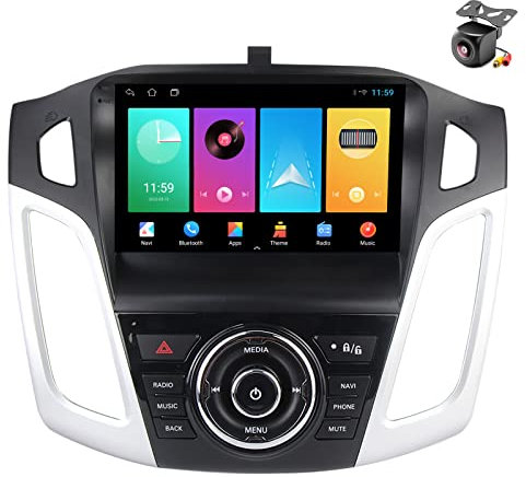 Android 12 Autoradio per Ford Focus 3 MK3 2011 2012 2013 2014 2015 2 DIN Stereo Car Tablet Pollici Schermo MP5 Lettore Multimediale Receiver GPS Radio con 4G WIFI FM SWC Car-play (M150S 4core 2+32G)