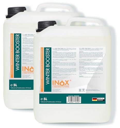 INOX® - Effektiver Winter Booster 2x5L | Pool Wintermittel | Winterschutzmittel für Pools | Wintermittel für Pool | Pool Überwinterungsmittel Algizid | Einfache Winter Poolpflege