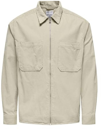 Only & Sons Herren Onsalp 14w RLX 2pkt Washd Cord Ls Zip Langarmhemd (1er Pack)