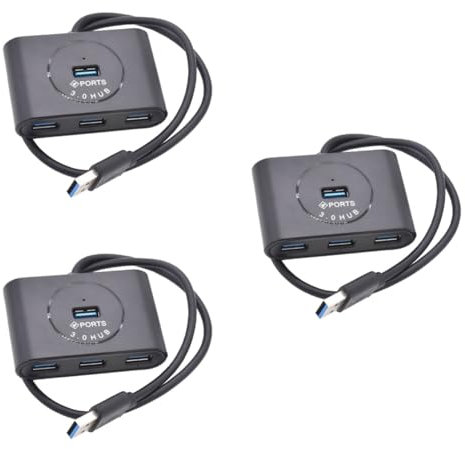 Housoutil Conectores De 3 Piezas A Hub USB De 4 Puertos Hub USB Redondo