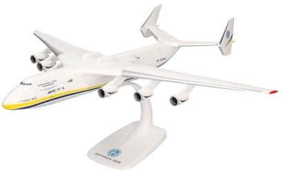 Herpa Snap-Fit Modellflugzeug Antonov Airlines Antonov AN-225 Mriya Miniatur im Maßstab 1:250, Sammlerstück, Modell mit Standfuß, Kunststoff