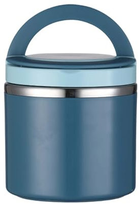 800ML Food Flask Stainless Steel Leak Proof Soup Flask for Hot Food Large Capacity Vacuum Insulated Food jar with Handle for School Office Picnic Travel Blue Home Accessories