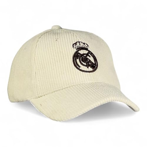 Real Madrid Casquette n° 52 avec licence - Taille adulte réglable, Blanc marbré, L/XL