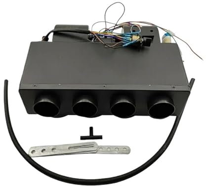 MIXOAE Salida de Aire Acondicionado eléctrico Debajo del Tablero, 12V, Espacio de Viento for Aire Acondicionado, 24V, for Coche, autobús, Furgoneta, camión, Autocaravana, Camper(Orange)