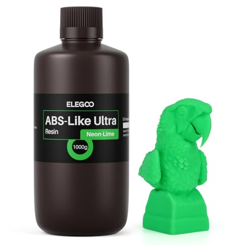 ELEGOO ABS-Like Ultra Resin, High Toughness UV-Härtendes Resin mit Hohe Präzision für LCD/DLP 3D Drucker Photopolymer Harz Limettengrün 1000G