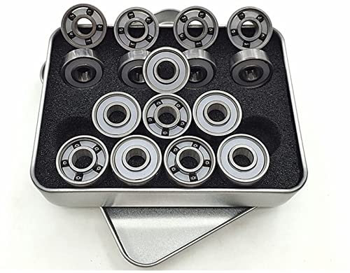 NVSFZGIYG Lager 16 Stück 608 Si3n4 Keramiklager 5 Kugeln Professionelle Inline-Skates Skateboard-Lager 8 mm Rollerlager 608