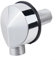 Raccordo a gomito cromato per bagno, doccia, valvola di forma rotonda, con attacco standard UK da 1,27 cm