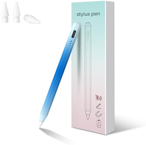 Kids' Stylus Pen for iPad 2026-2018,9H Battery Life, Palm Rejection | Fast Charge, Palm Rejection, No Bluetooth, Stylus Pen for iPad11/10/9/8/7/6th Gen, Pro11/12.9/13, Air3/4/5/M2/M3,Mini5/6/7