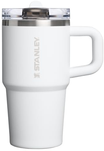 Stanley Quencher ProTour Flip Straw Tumbler with Leakproof Lid 20 oz | Built-in Straw and Handle | Cup Holder Compatible for Travel | Insulated Stainless Steel Cup | BPA Free | Frost