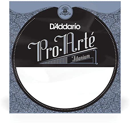Corda singola D'Addario T2 per chitarra classica, cantini in titanio, tensione extra forte, prima corda