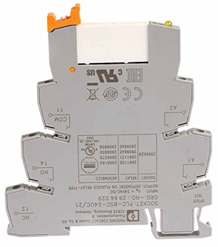 PHOENIX CONTACT PLC-RSC-24UC/21 Relaismodul, 1 Wechsler, Eingangsspannung 24 V AC/DC, 10 Stück