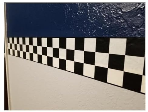 CheckeredWallpaperBorder.com Checkered Flag Cars Nascar Wallpaper Border-4.5 Inch (Red Edge)