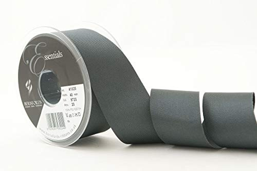 Berisfords Grosgrain, Polyester Smoked Grey, 10.4 x 10.4 x 4.5 cm