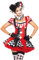 LegAvenue Harlequin Clown Circus black & red