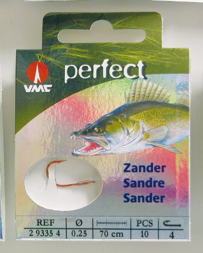 VMC Perfect Zander Einzelhaken rot Zanderhaken , Hakengröße:6
