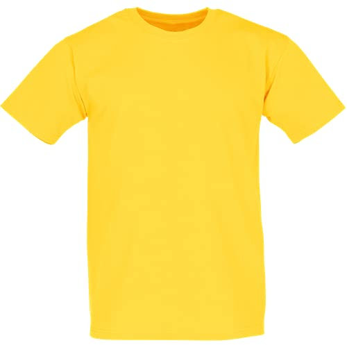 Fruit of the Loom Mens Valueweight Short Sleeve T-Shirt (XL) (Yellow)