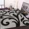 Paco Home Designer Teppich mit Konturenschnitt Modern Grau Schwarz, Grösse:120x170 cm