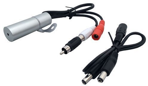 Microseven M7WP-MIC waterproof outdoor Microphone for M7B77-POE, M7B57-WPS, M7B77-W, M7D77-POE, Any IP Network Camera & PTZ IP Camera with Audio Interface -An IP camera external microphone