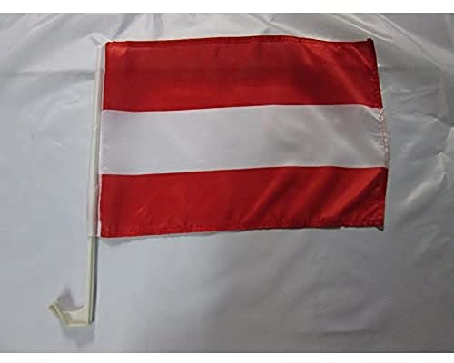 AZ FLAG - Autofahne Österreich - 45x30 cm - Österreichische Autoflagge 30 x 45 Cm - Auto Flaggen