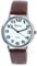 Ravel - Unisex - Armbanduhr mit großen Ziffern - Braun/silbernes Ton/weißes Zifferblatt