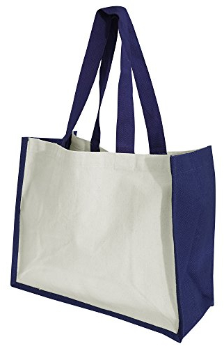 Westford Mill Printers Jute-Tasche/Shopper/Einkaufstasche, 21 Liter (Einheitsgröße) (Marineblau)
