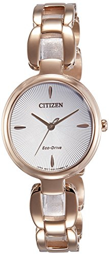 Citizen Damen Analog Quarz Uhr mit Edelstahl beschichtet Armband EM0423-81A