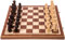 Square - Schach aus Holz - Schloss - 56 x 56 cm - Mahagoni - Schachfiguren geschnitzt - Schachspiel -Kunsthandwerk
