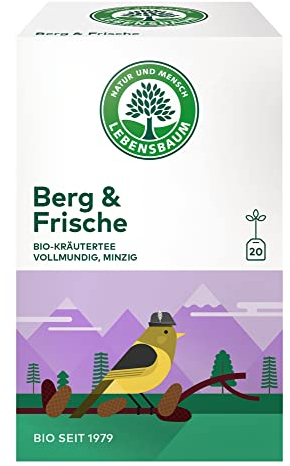 Lebensbaum Berg & Frische, Bio-Kräutertee, Kräuterteemischung mit Apfelminze & Drachenkopfmelisse, vegan, 3er Pack, 3 x 20 Teebeutel (3 x 40g)
