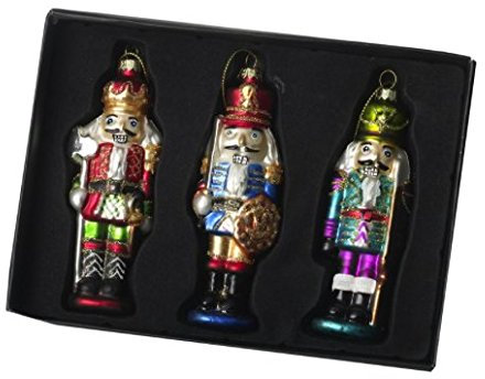 Unbekannt Heaven Sends 3er Set Glas Nussknacker Weihnachtsbaum Dekorationen