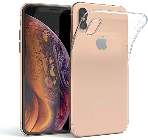 EAZY CASE Hülle kompatibel mit iPhone XS Max Schutzhülle Silikon, Ultra dünn, Slimcover, Handyhülle, Silikonhülle, Backcover, Durchsichtig, Transparent