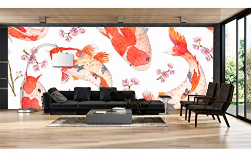 Fototapete aus Vinyl und Papier für Pavillons Koi | verschiedene Maße | Wohnzimmer. 500x300cm Tapete