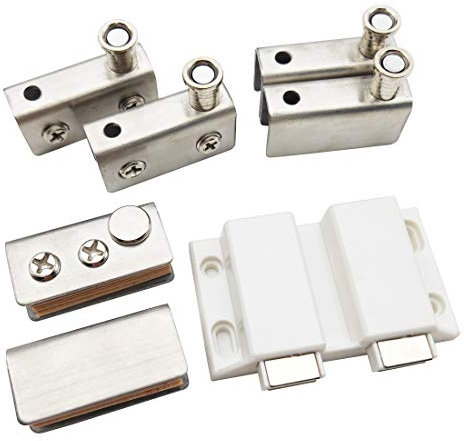 Sipery Glastür, doppelter Magnetverschluss, mit Klammer kompatibel mit Glastürschrank