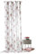 heimtexland ® Ösenschal Blumen Rot auf Leinen Optik Natur Landhaus Vorhang Modern HxB 245x140 Gardine Typ649