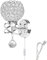 WeFoonLo Applique Murale Ronde en Cristal Moderne Finition chromée Applique Murale de Chambre à Coucher avec Interrupteur et Prise, Prise E27