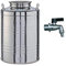 PEBSHOP Contenedor bidón barril para aceite y alimentos de acero inoxidable (50 litros Ø 37,5 x 55 cm.)