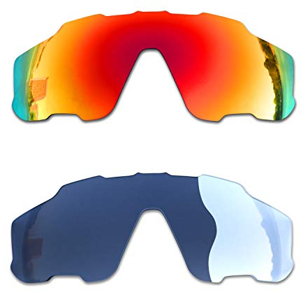 SOODASE Para Oakley Jawbreaker Gafas de sol Rojo/Fotocromismo 2 Pares Lentes de repuesto polarizadas