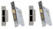 2 Pack - Gridlock 51.07 65mm SSS mortice Bathroom/Privacy Lock Complete with Strike Plate & Plastic Box Keep