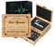 Maverton Weinöffner-Set personalisiert Weinset Sommelier Set - Geschenkbox Holzbox + 8er Weinzubehörset - aus Bambus - Braun - Geschenk zum Geburtstag für Männer - 10. Hochzeitstag