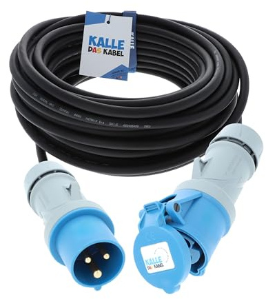 CEE-Verlängerungskabel 230V 32A H07RN-F 3G 4,0mm² 10 Meter von KALLE DAS KABEL