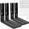 ZEONHAK 4 Stück 2 Sets 2 Sets 9,7 x 20,3 cm Mikrowellen-Halterung Wandhalterung, faltbare Stretch-Mikrowellen-Halterung zur Befestigung Ihrer Mikrowelle, schwarz