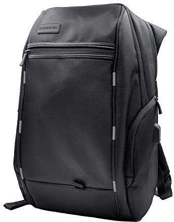 Donkey pc - Mochila portátil 15,6 pulgadas. Mochila portátil negra con cargador USB y varios departamentos. Mochila viaje impermeable. Mochila trabajo 45x 30x 16cm impermeable.