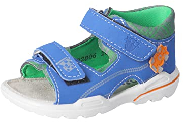 PEPINO Ricosta Jungen Sandalen Franky,Kinderschuhe,WMS:Mittel,Klettverschluss,Kinderschuhe,Sommerschuhe,Azur/schwarz (150),28 EU