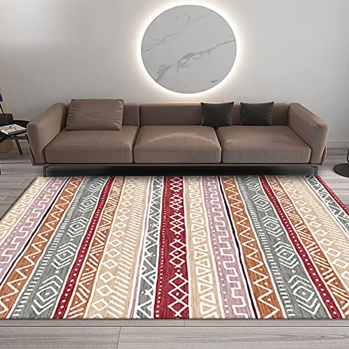 Teppich Teppich fußbodenheizung geeignet bodenbelag Balkon deko Teppich Rot gelb grau modern geometrisch Design wohnzimmerteppich Zimmer deko 180x280cm