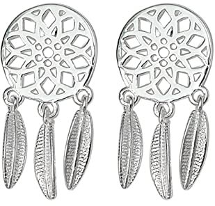 Damen Ohrringe Silber 925 Stecker, Ohrringe Modeschmuck 19MM Ohrstecker Traumfänger Geschenke